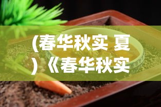 (春华秋实 夏) 《春华秋实四季盛宴：探索季节变化中的美食之道》——如何利用自然节律烹饪应时佳肴。